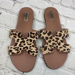 Steve Madden Animal Print Harriet Calf Hair Sandals US Size 9.5 B